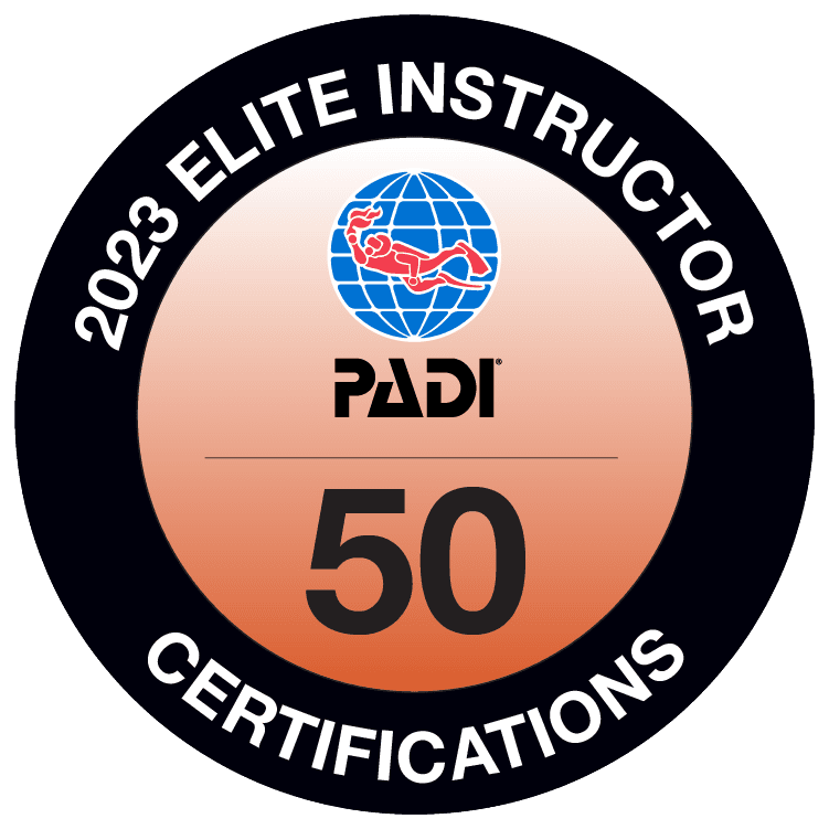 PADI Elite Instructor 50 award
